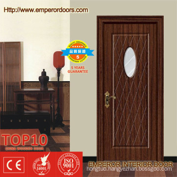 Exterior Interior Tempered PVC Veneer Glass Doors